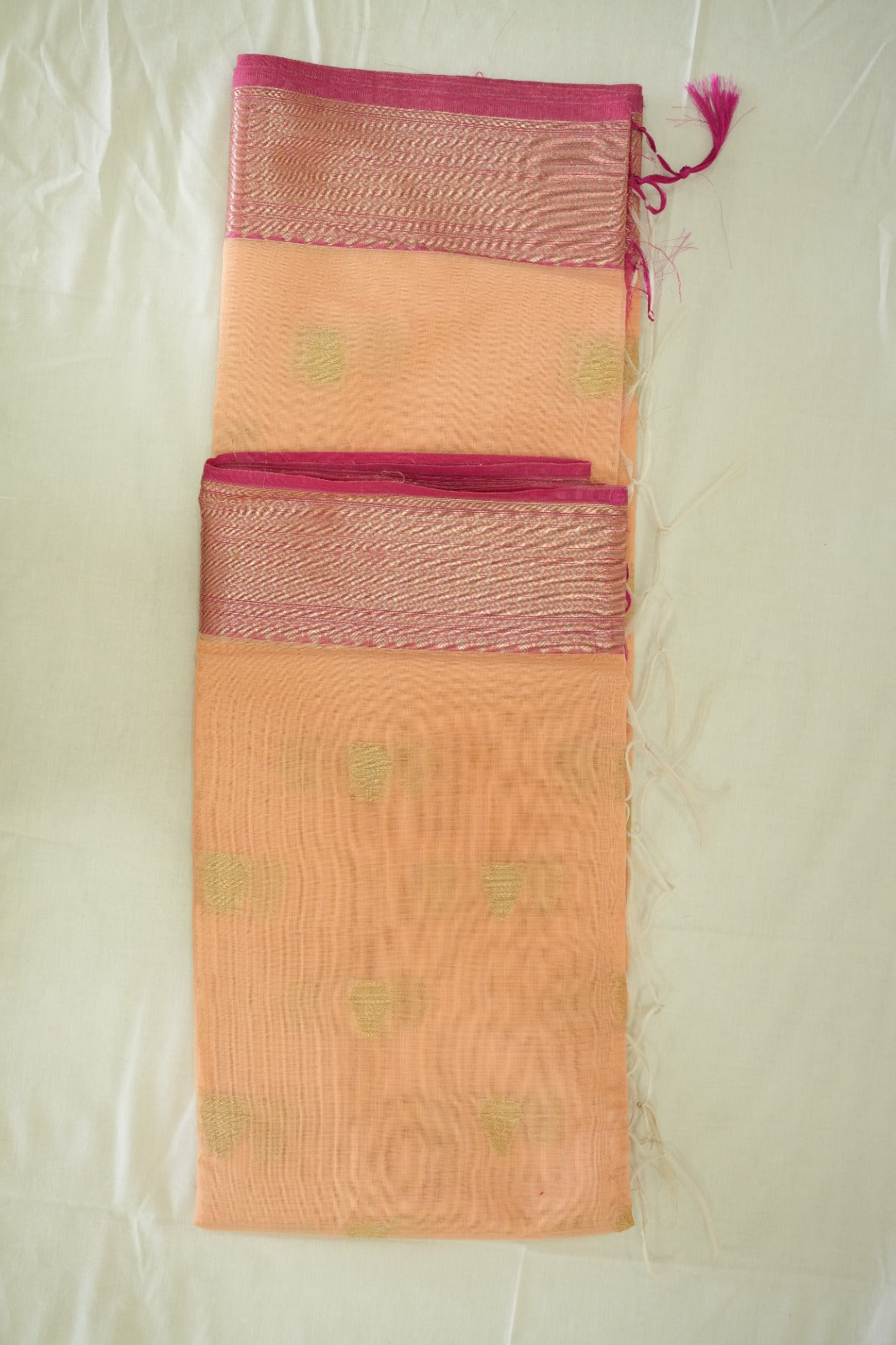 Orange Banarasi Cotton Saree