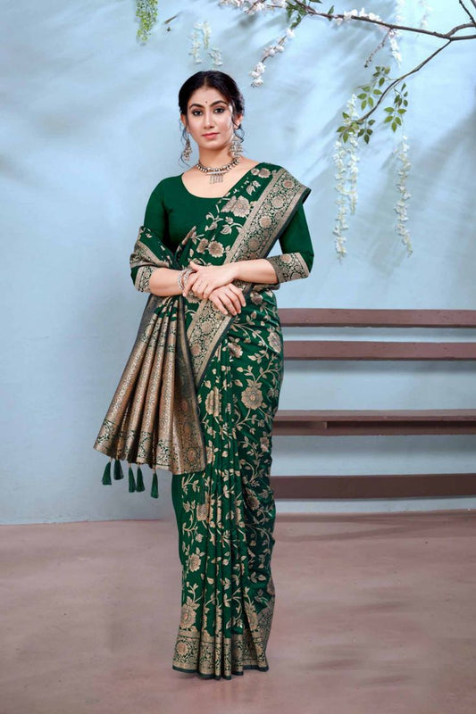 Banarsi Cotton Sarees Green