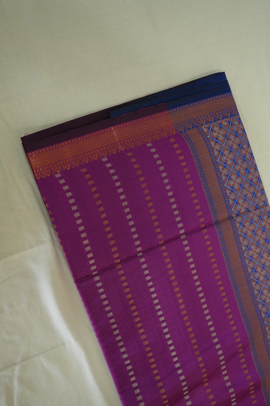 Purple Banarasi Pure Silk Saree