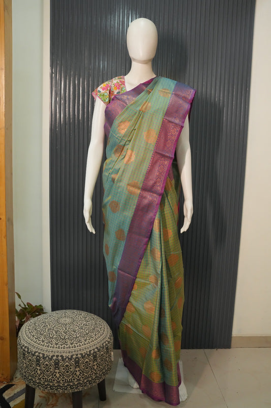 Green Banarasi Pure Silk Saree