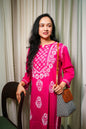 Dark Pink Lucknowi Cotton Kurti