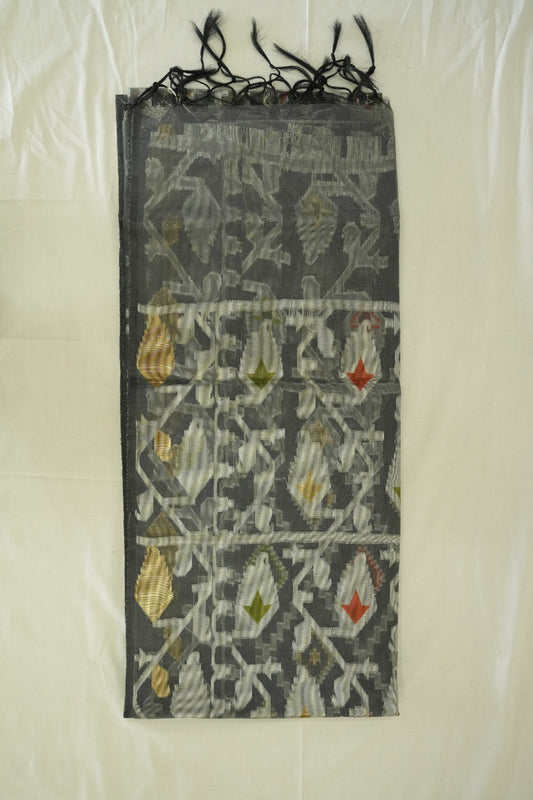 Grey Banarasi Mix Cotton Saree