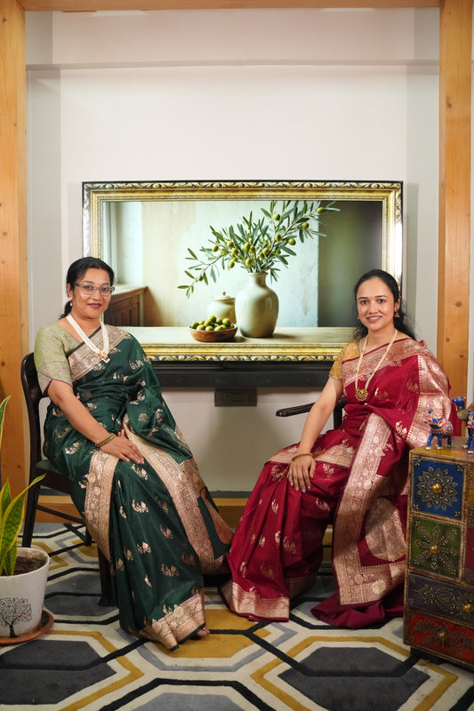Red Banarasi Pure Silk Mix Saree