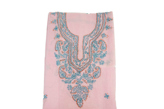 Pink Lucknowi Dress Material