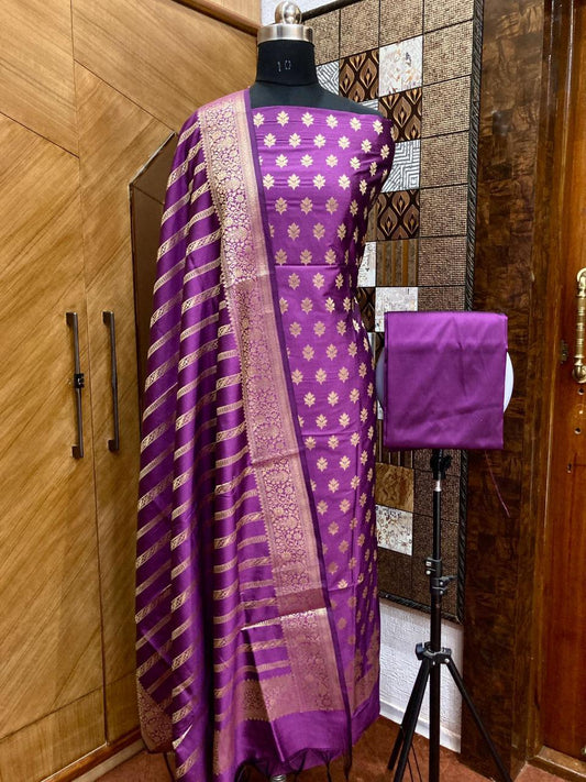 Violet Banarsi Dress Material
