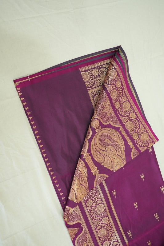 Violet Lightweight Silk Saree