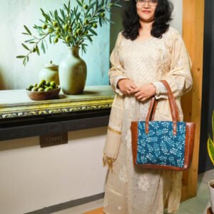 Beige Tissue Semistitched Anarkali Kurti