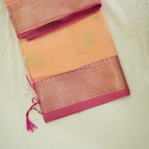 Orange Banarasi Cotton Saree