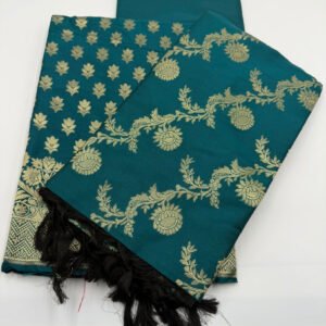 Peacock green Banarsi Dress Material