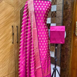 Pink Banarsi Dress Material