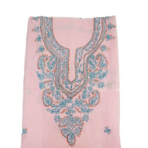 Pink Lucknowi Dress Material